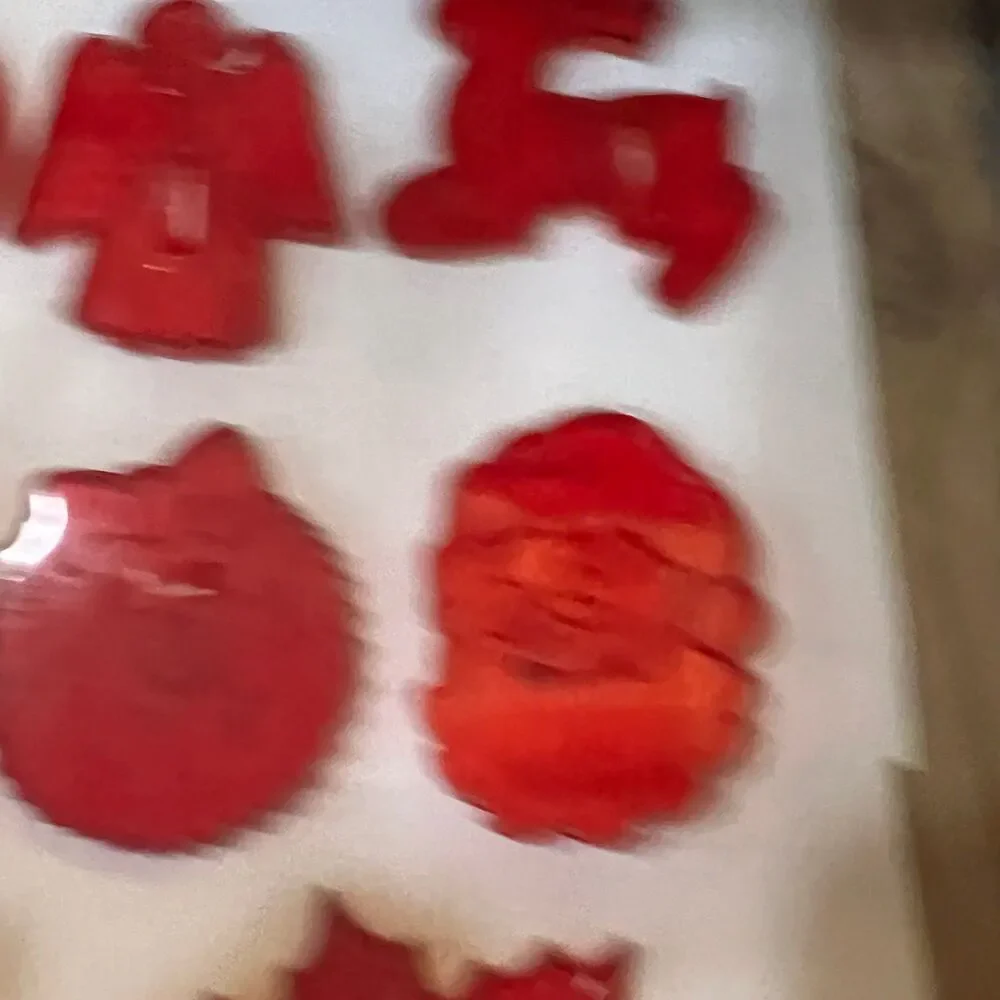 Vintage red Christmas cookie cutters